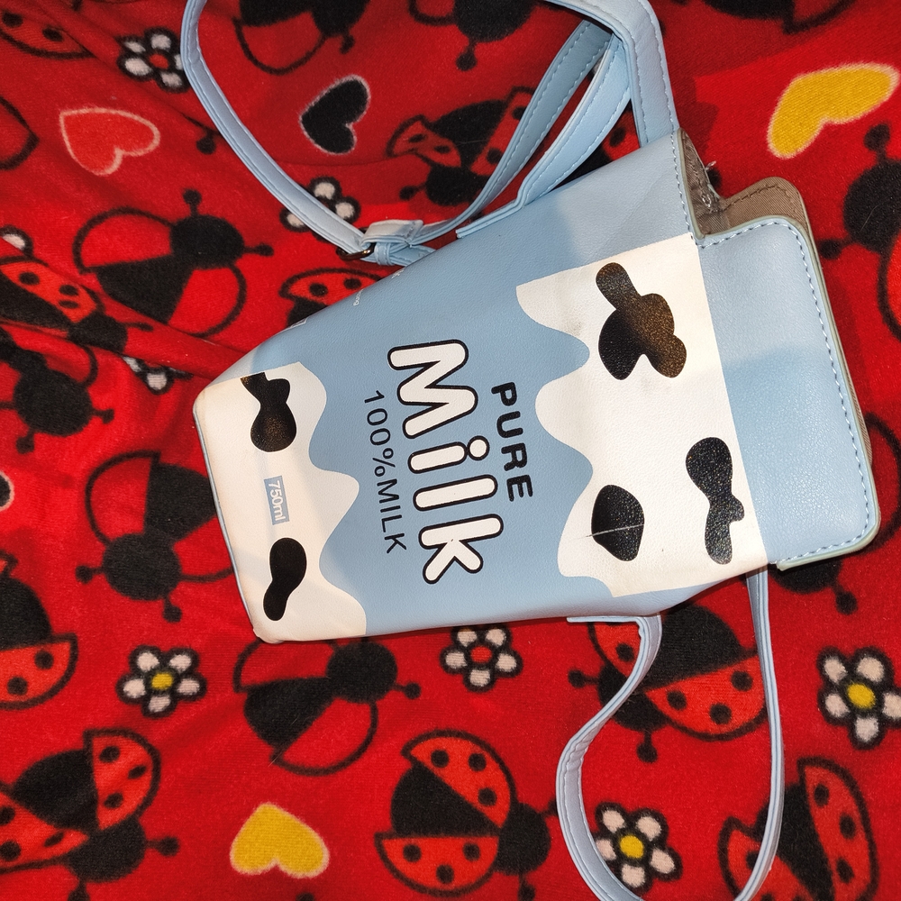Cute Milk Carton Crossbody Bag